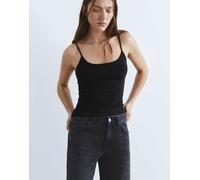 Pull&Bear - Top nero con spalline sottili L