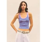 Pull&Bear - Top senza maniche blu intenso a righe XS