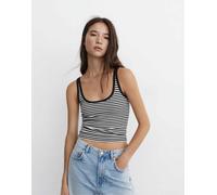 Pull&Bear - Top senza maniche in modal a righe-Multi XS