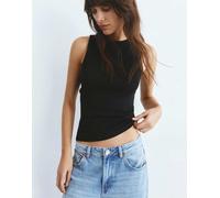 Pull&Bear - Top senza maniche nero con scollo rotondo L