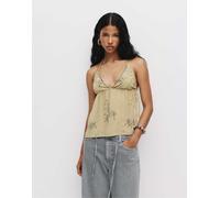 Pull&Bear - Top verde con spalline sottili e schiena scoperta S