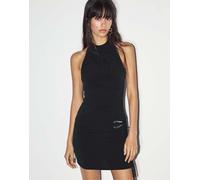 Pull&Bear - Vestito corto allacciato al collo nero con fibbia XL