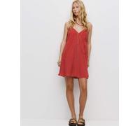 Pull&Bear - Vestito corto rosso con motivo patchwork M