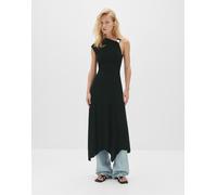 Pull&Bear - Vestito midi nero con fibbia M