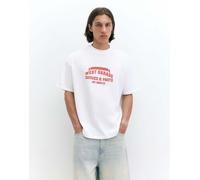 Pull&Bear - West Garage - T-shirt squadrata bianca-Bianco M