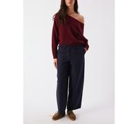 Pull collo a barchetta in maglia grossa DAMSVILLE Marrone XS/S Tinta unita