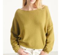 Pull collo a barchetta in maglia grossa DAMSVILLE Verde XS/S Tinta unita