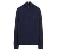 Pima Org Ctn Cashmere Zip Mock by Tommy Hilfiger L Blu