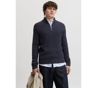 Pull con mezza zip e collo alto Blu S Tinta unita