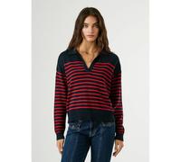 Pull con scollo a polo a righe CARLINA Blu XS A righe