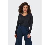 Pull con scollo a V, maglia morbida Blu XS Tinta unita