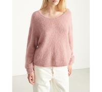 Pull con scollo rotondo a maniche lunghe, NUNY Rosa S Tinta unita