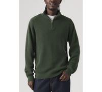 Pull con zip a collo alto Verde XXL Tinta unita