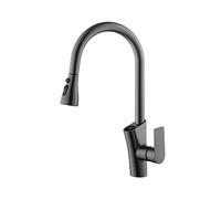 Pull Down Kitchen Faucet with Digital Temperature Display, Kitchen Sink Faucets, Kitchen Faucets with Pull Down Sprayer, 360 Degree Swivel Sink Faucet, Brass Faucet for Kitchen sin