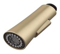 Pull Down Kitchen Sink Sprayer Head Replacement 1.8 GPM, 2 Spray Modes, Column Design, Brushed Gold Finish, ABS Construction, G1/2 Connector for Most Faucets