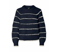 Pull girocollo a maniche lunghe a righe Blu XS A righe