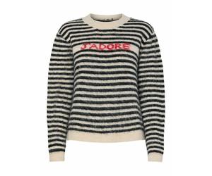 Pull girocollo a maniche lunghe a righe Nero XS A righe