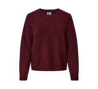 Pull girocollo a maniche lunghe Rosso L Tinta unita