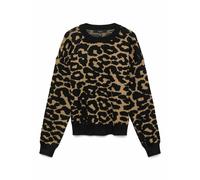 Pull girocollo a maniche lunghe stampa leopardata Altro XS Leopardato