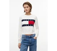 Pull girocollo con logo Beige S Tinta unita