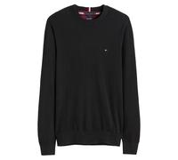 Pull girocollo in cotone pima e cachemire Nero M Tinta unita