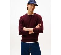 Pull girocollo in cotone pima e cachemire Rosso 3XL Tinta unita