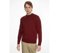 Pull girocollo in cotone pima e cachemire Rosso S Tinta unita