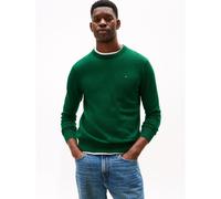 Pull girocollo in cotone pima e cachemire Verde L Tinta unita
