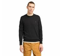 Pull girocollo in cotone regular Nero S Tinta unita