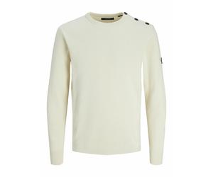 Pull girocollo in maglia con bottoni Altro XL Tinta unita