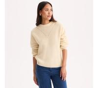 Pull girocollo in maglia grossa, misto lana e alpaca Bianco XL Tinta unita