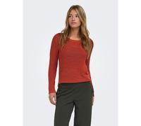 Pull girocollo in maglia, ONLY Rosso M Tinta unita