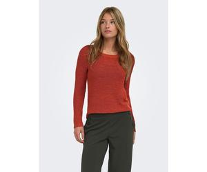 Pull girocollo in maglia, ONLY Rosso XL Tinta unita