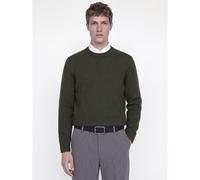 Pull girocollo in maglia Verde M Tinta unita