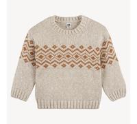 Pull girocollo jacquard a maglia grossa Beige 24 mesi - 86 cm Jacquard