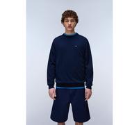 Pull girocollo, logo piccolo, Decatur Blu S Tinta unita