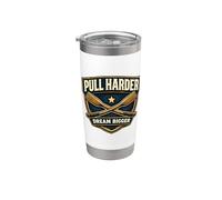 Pull Harder Dream Bigger Rowing Crew Slogan Motto Citazione Bicchiere termico in acciaio inox doppia parete