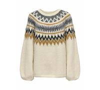 Pull jacquard a maniche lunghe Grigio XS Tinta unita