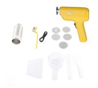 Pull Machine, macchina di pasta elettrica realizzata in acciaio inossidabile 304 con funzionamento automatico, compatto portatile, per pasta fresca a casa (Giallo)