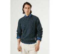 Pull maglia a treccia Perry Blu L Tinta unita