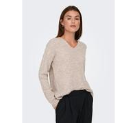 Pull morbido in maglia Beige M Tinta unita