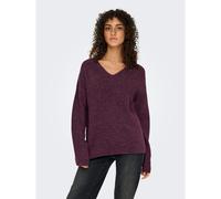 Pull morbido in maglia Rosso M Tinta unita