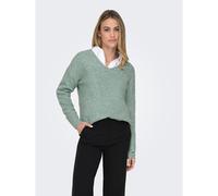 Pull morbido in maglia Verde M Tinta unita