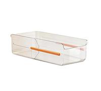 Pull Out Cabinet Tray - Espandibile PET Organizer | Multi-funzionale Kitchen Container | Sliding Drawer For Bathroom Living Room Bedroom, Space-Saving Storage Bin Beige Clear, Reusable Home Rack