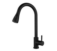 Pull Out Kitchen Faucet - Rubinetto per acqua a 2 vie, con manico singolo, 360, rotazione, Hot Cold Water Tap Kitchen Mixed Sink Tap (Black(stop), Style13)