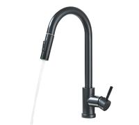 Pull Out Kitchen Faucets 360° Rotation Kitchen Mixer Tap Single Lever Mixer Tap Kitchen Sink Cold Hot Water Tap(Gold)