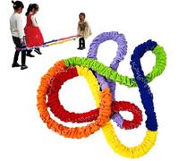 Pull Rope - Kids Outdoor Calcola, corda a mano arcobaleno | Banda di esercizio elastico cooperativo, corda a tricipite a distorsione a distorsione, attività di gruppo SCUOLA DI GIODINAZIONE MOTORI