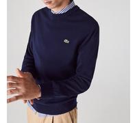 Pull scollo rotondo in cotone bio Blu L Tinta unita