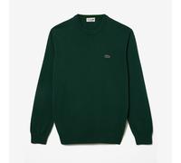 Pull scollo rotondo in cotone bio Verde L Tinta unita