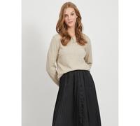 Pull scollo rotondo in maglia fine Beige L Tinta unita